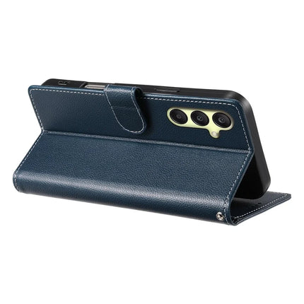DF-012 For Samsung Galaxy A16 5G / A16 4G Case Litchi Texture Leather Magnetic Clasp Wallet Stand Phone Cover