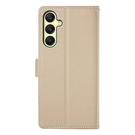 DF-012 For Samsung Galaxy A16 5G / A16 4G Case Litchi Texture Leather Magnetic Clasp Wallet Stand Phone Cover