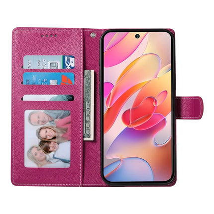 DF-012 For Samsung Galaxy A16 5G / A16 4G Case Litchi Texture Leather Magnetic Clasp Wallet Stand Phone Cover