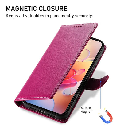 DF-012 For Samsung Galaxy A16 5G / A16 4G Case Litchi Texture Leather Magnetic Clasp Wallet Stand Phone Cover