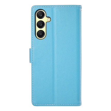 DF-012 For Samsung Galaxy A16 5G / A16 4G Case Litchi Texture Leather Magnetic Clasp Wallet Stand Phone Cover