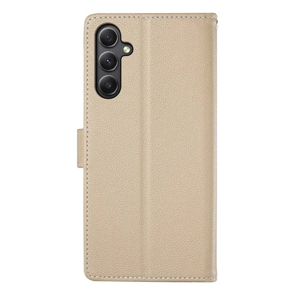 DF-012 For Samsung Galaxy A34 5G Case Litchi Texture Leather Magnetic Clasp Wallet Stand Phone Cover