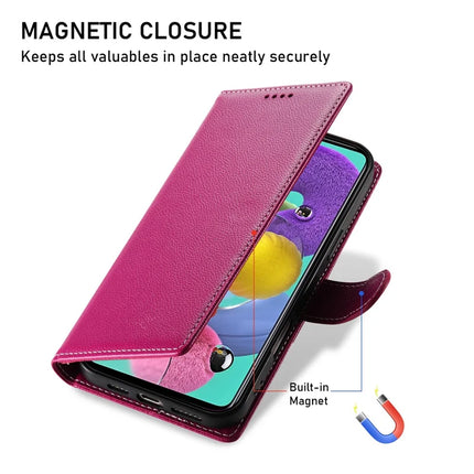 DF-012 For Samsung Galaxy A35 5G Case Litchi Texture Leather Magnetic Clasp Wallet Stand Phone Cover