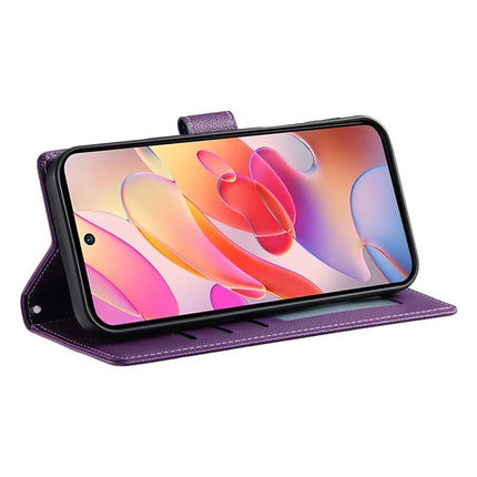 DF-012 For Samsung Galaxy A56 5G / A36 5G Case Litchi Texture Leather Magnetic Clasp Wallet Stand Phone Cover