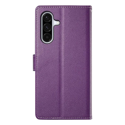 DF-012 For Samsung Galaxy A56 5G / A36 5G Case Litchi Texture Leather Magnetic Clasp Wallet Stand Phone Cover