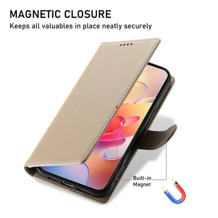 DF-012 For Samsung Galaxy A56 5G / A36 5G Case Litchi Texture Leather Magnetic Clasp Wallet Stand Phone Cover