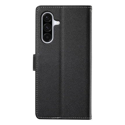 DF-012 For Samsung Galaxy A56 5G / A36 5G Case Litchi Texture Leather Magnetic Clasp Wallet Stand Phone Cover