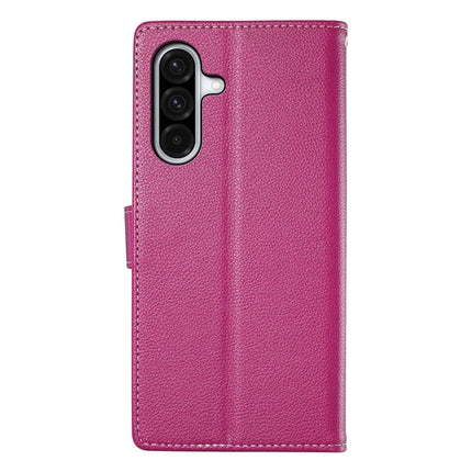 DF-012 For Samsung Galaxy A56 5G / A36 5G Case Litchi Texture Leather Magnetic Clasp Wallet Stand Phone Cover