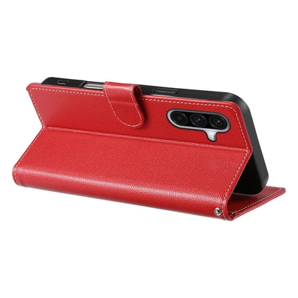 DF-012 For Samsung Galaxy A56 5G / A36 5G Case Litchi Texture Leather Magnetic Clasp Wallet Stand Phone Cover