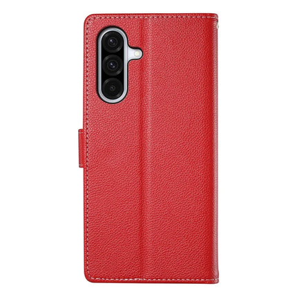 DF-012 For Samsung Galaxy A56 5G / A36 5G Case Litchi Texture Leather Magnetic Clasp Wallet Stand Phone Cover