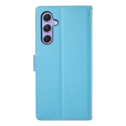 DF-012 For Samsung Galaxy A55 5G Case Litchi Texture Leather Magnetic Clasp Wallet Stand Phone Cover