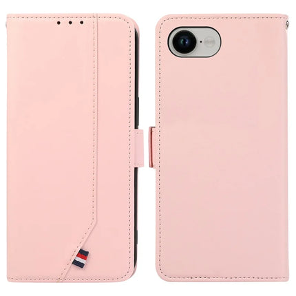 For iPhone 16e Case RFID Blocking Flip Leather Phone Cover - Pink