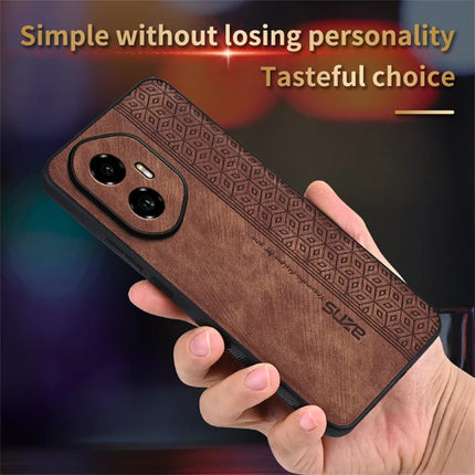 AZNS For Honor 300 Case Protective PU Leather Covered TPU Phone Shell