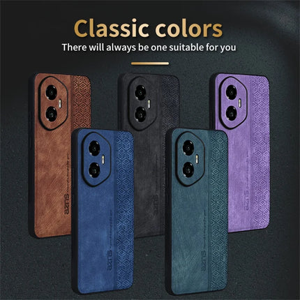 AZNS For Honor 300 Case Protective PU Leather Covered TPU Phone Shell