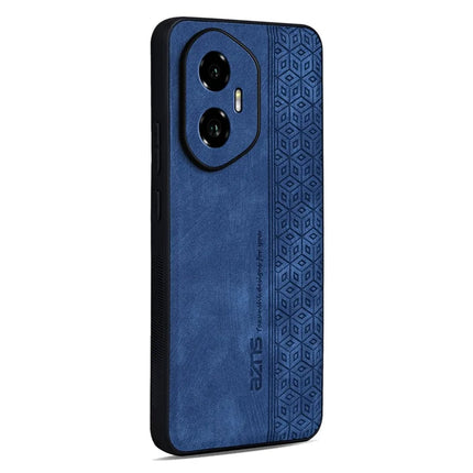 AZNS For Honor 300 Case Protective PU Leather Covered TPU Phone Shell - Blue
