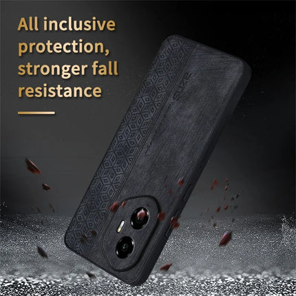 AZNS For Honor 300 Case Protective PU Leather Covered TPU Phone Shell