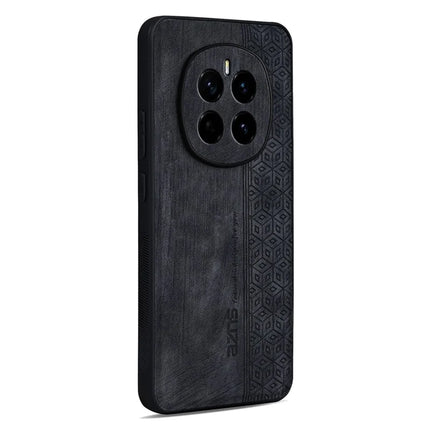 AZNS For Honor Magic7 5G Case Protective PU Leather Covered TPU Phone Shell - Black