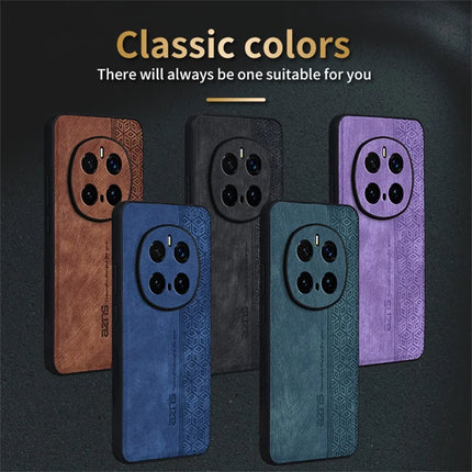 AZNS For Honor Magic7 Pro 5G Case Protective PU Leather Covered TPU Phone Shell