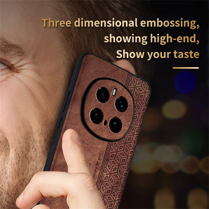 AZNS For Honor Magic7 Pro 5G Case Protective PU Leather Covered TPU Phone Shell