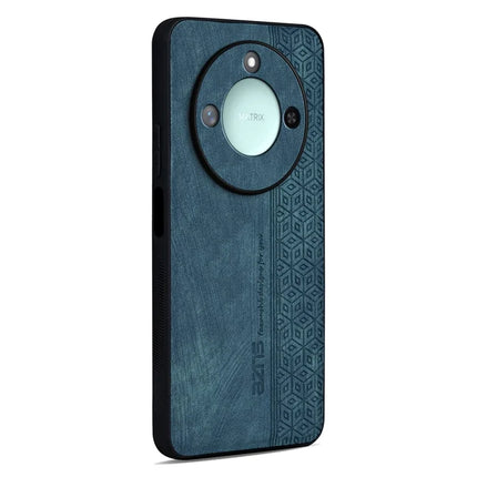 AZNS For Honor X60 5G Case Protective PU Leather Covered TPU Phone Shell - Green