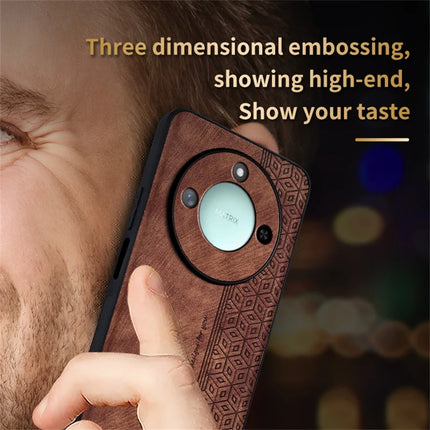 AZNS For Honor X60 5G Case Protective PU Leather Covered TPU Phone Shell