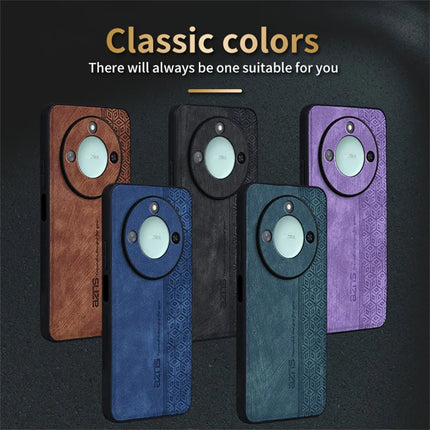 AZNS For Honor X60 5G Case Protective PU Leather Covered TPU Phone Shell