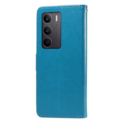 For Realme C75 / 14x 5G Case Butterfly Floral Imprint Wallet Stand Leather Phone Cover
