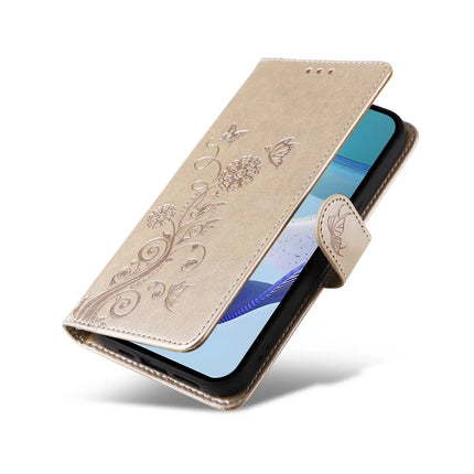 For Realme C75 / 14x 5G Case Butterfly Floral Imprint Wallet Stand Leather Phone Cover