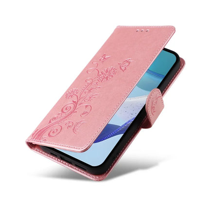 For Realme C75 / 14x 5G Case Butterfly Floral Imprint Wallet Stand Leather Phone Cover