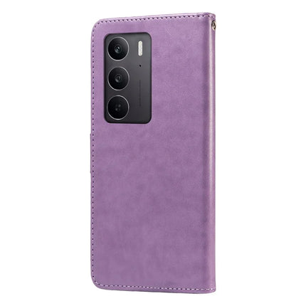 For Realme C75 / 14x 5G Case Butterfly Floral Imprint Wallet Stand Leather Phone Cover
