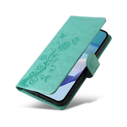 For Realme C75 / 14x 5G Case Butterfly Floral Imprint Wallet Stand Leather Phone Cover