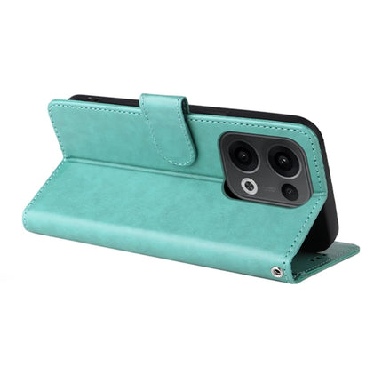 For Oppo Reno13 5G (Global) Case Butterfly Floral Imprint Wallet Stand Leather Phone Cover