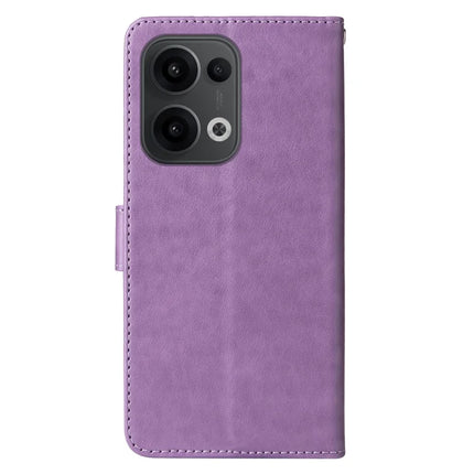 For Oppo Reno13 5G (Global) Case Butterfly Floral Imprint Wallet Stand Leather Phone Cover