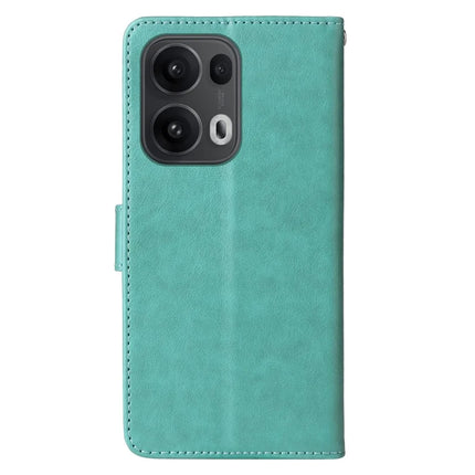 For Oppo Reno13 Pro 5G Case Butterfly Floral Imprint Wallet Stand Leather Phone Cover