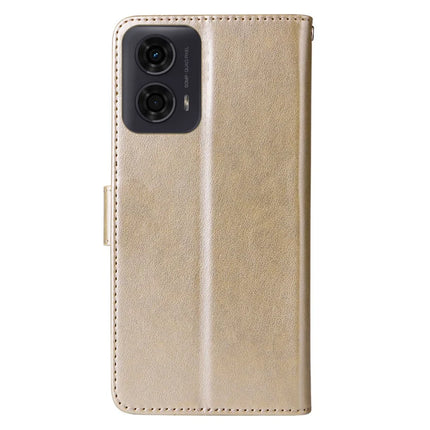 Stand Case for Motorola Moto G04 4G / G24 4G / G04s 4G / E14 4G Butterfly Floral Imprint Wallet Leather Phone Cover
