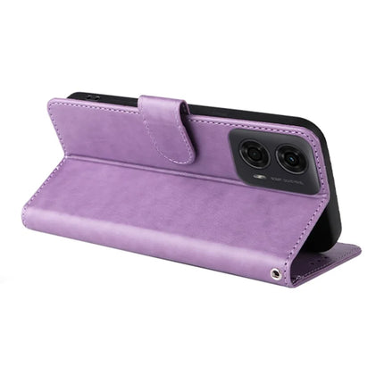 Stand Case for Motorola Moto G04 4G / G24 4G / G04s 4G / E14 4G Butterfly Floral Imprint Wallet Leather Phone Cover