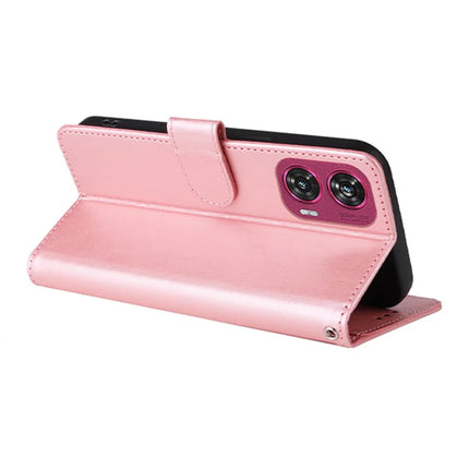 For Motorola Edge 50 Fusion 5G Case Butterfly Floral Imprint Wallet Stand Leather Phone Cover