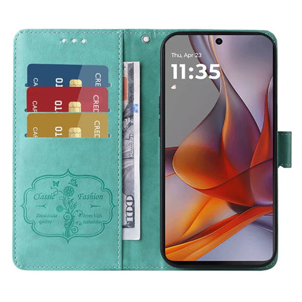 For Motorola Edge 50 Fusion 5G Case Butterfly Floral Imprint Wallet Stand Leather Phone Cover