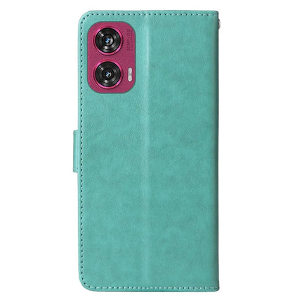 For Motorola Edge 50 Fusion 5G Case Butterfly Floral Imprint Wallet Stand Leather Phone Cover