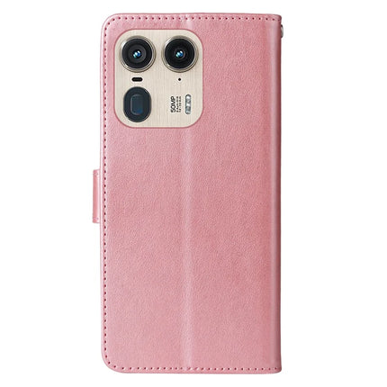 For Motorola Edge 50 Ultra 5G / Moto X50 Ultra 5G Case Butterfly Floral Imprint Wallet Stand Leather Phone Cover