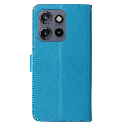 Phone Case For Motorola Edge 50 Neo 5G / Moto S50 5G / ThinkPhone 25 5G Wallet Stand Butterfly Floral Imprint Leather Cover