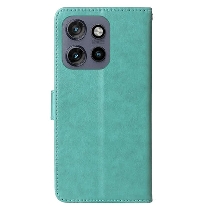 Phone Case For Motorola Edge 50 Neo 5G / Moto S50 5G / ThinkPhone 25 5G Wallet Stand Butterfly Floral Imprint Leather Cover