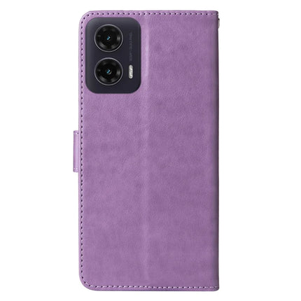 For Motorola Moto G35 5G Case Butterfly Floral Imprint Wallet Stand Leather Phone Cover