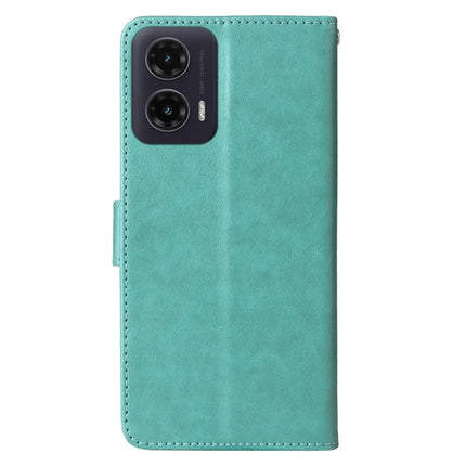 For Motorola Moto G35 5G Case Butterfly Floral Imprint Wallet Stand Leather Phone Cover