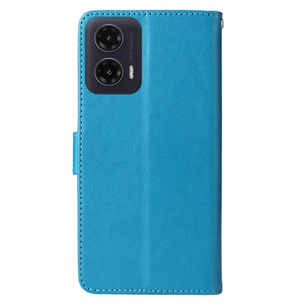 For Motorola Moto G35 5G Case Butterfly Floral Imprint Wallet Stand Leather Phone Cover
