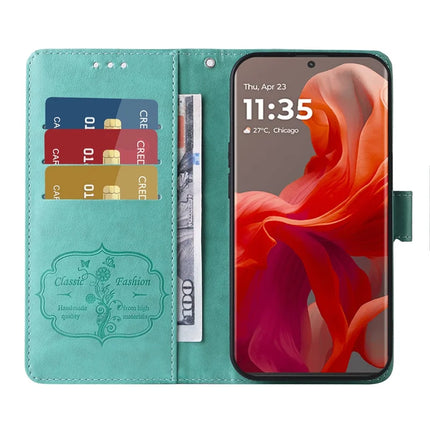 For Motorola Moto G55 5G Case Butterfly Floral Imprint Wallet Stand Leather Phone Cover