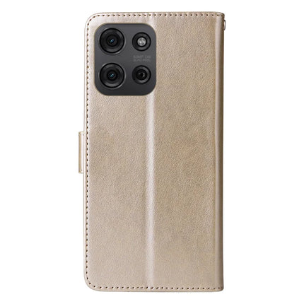 For Motorola Moto G75 5G Leather Case Butterfly Floral Imprint Wallet Stand Cover