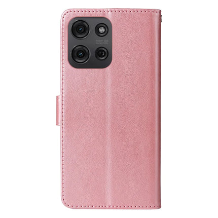 For Motorola Moto G75 5G Leather Case Butterfly Floral Imprint Wallet Stand Cover