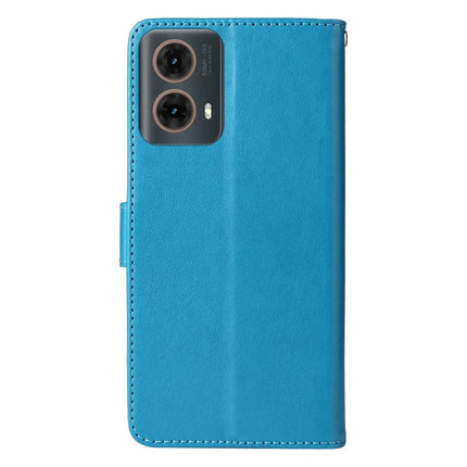 Stand Case for Motorola Moto G85 5G / S50 Neo 5G Butterfly Floral Imprint Wallet Leather Phone Cover