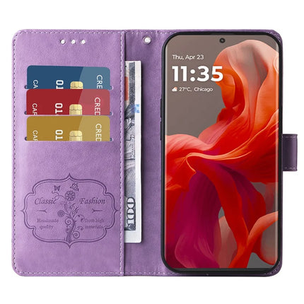 Stand Case for Motorola Moto G85 5G / S50 Neo 5G Butterfly Floral Imprint Wallet Leather Phone Cover